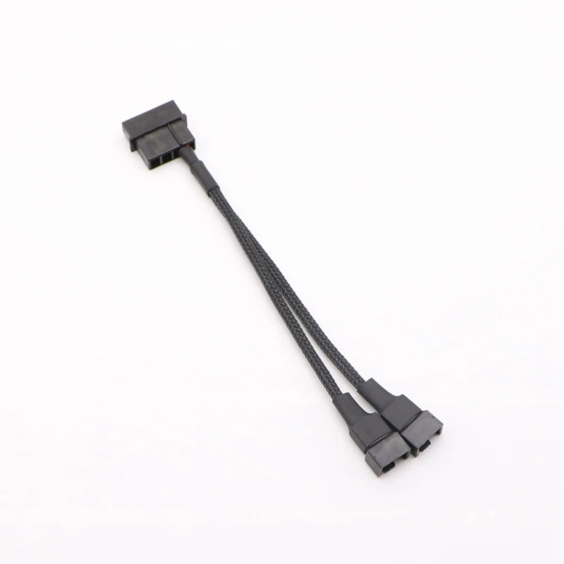 2 шт./лот 12 в IDE Molex 4Pin на двойной 3Pin / кабель адаптера питания