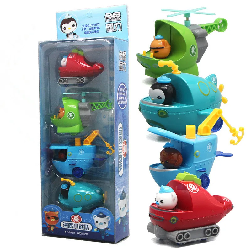 4 шт./компл. восьмиядерные Фигурки игрушки Octonauts автомобиль капитан Barnacles Kwazi