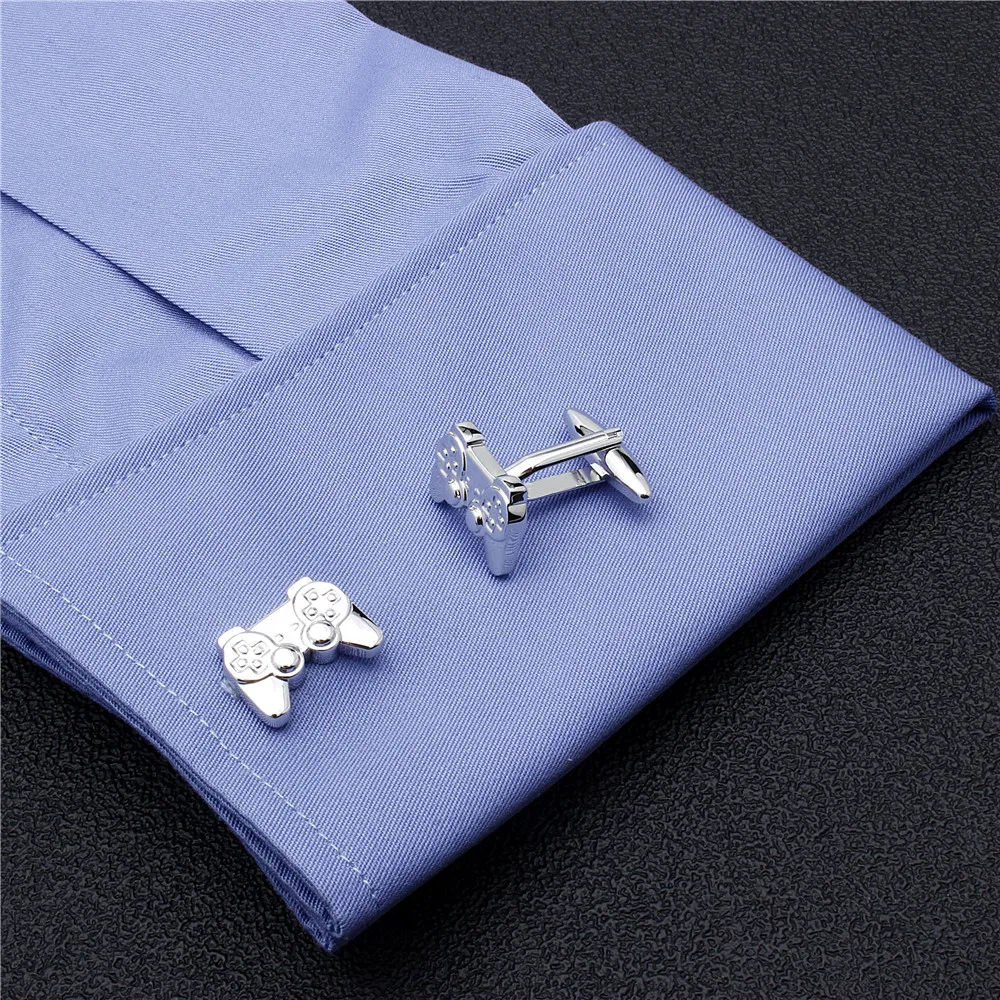 HAWSON персонализированные стиль запонки геймпад яркие серебряные для французских