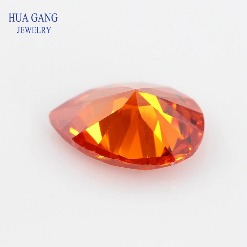 2x3~18x25mm Pear Shape Cut 5A Orange CZ Stone Synthetic Gems Cubic Zirconia For Jewelry Wholesale Free Shipping | Украшения и