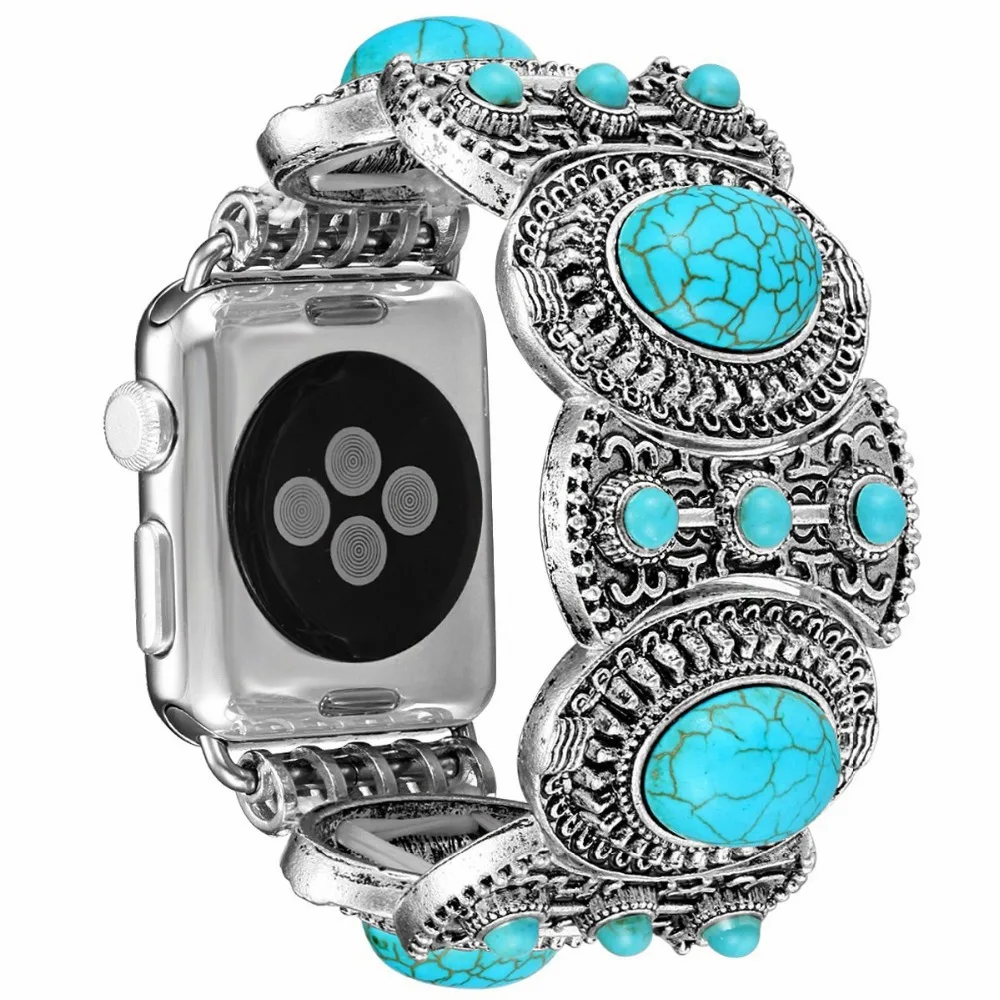 Ремешок бирюзовый в античном этническом стиле для apple watch band 42/38 мм браслет iwatch series