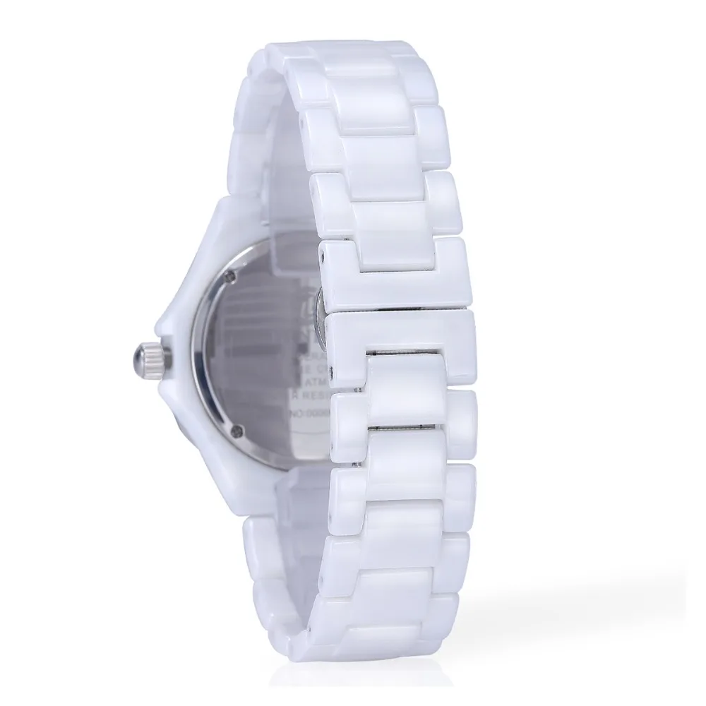 BINLUN роскошные керамические кварцевые часы для мужчин классический циферблат