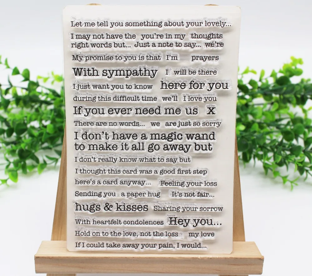 Прозрачные штампы с надписью Love story/Sentences для скрапбукинга фотоальбома карточек