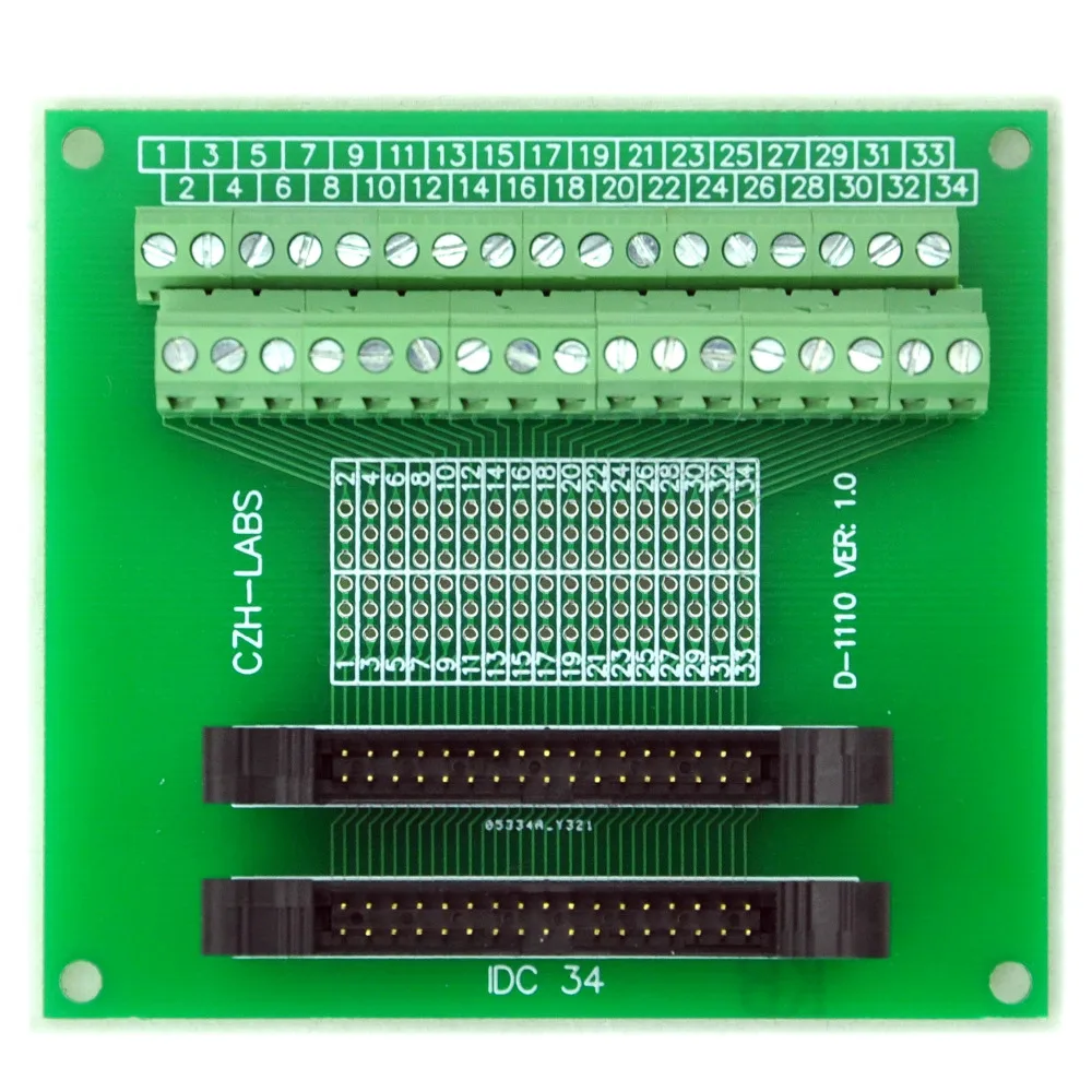 DIN рейка крепление IDC-34 2x17pins 2 0 мм двойной разъем для мужчин Интерфейс модуль. |