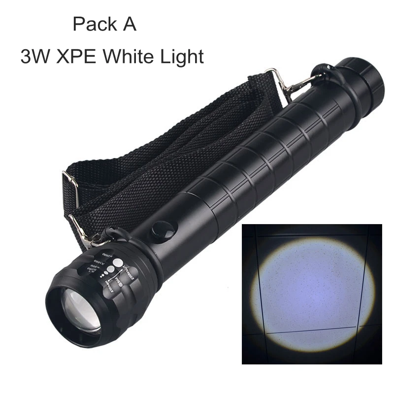 3W White Light TMWT 3 Вт XPE LED или 10 W T6 белый или теплый белый Освещение Фонари D Размеры Батарея фонарик и металла Алюминий отражатель - Испускаемый цвет: 3W White Light