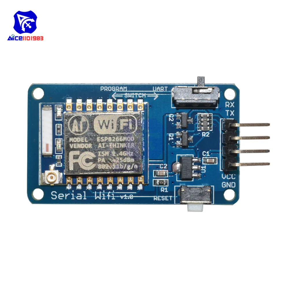 ESP8266 ESP-07 ESP07 wifi серийный приемопередатчик беспроводной модуль платы 3,3 V 5V 8N1 ttl UART порт контроллер для Arduino UNO R3
