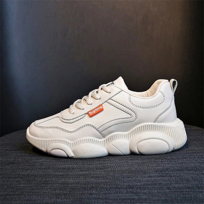 Женская Повседневная обувь белого цвета удобная и дышащая Уличная для бега код 5