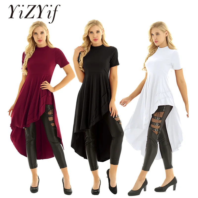 Женское сексуальное платье Повседневное с оборками асимметричное