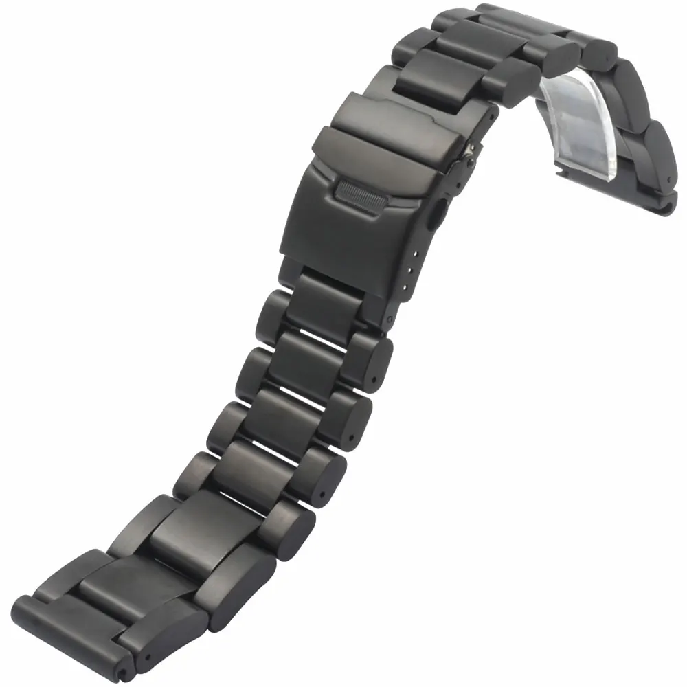 Ремешок для часов из нержавеющей стали GD013522 черный 22 мм|stainless steel strap|steel strapband 22mm |