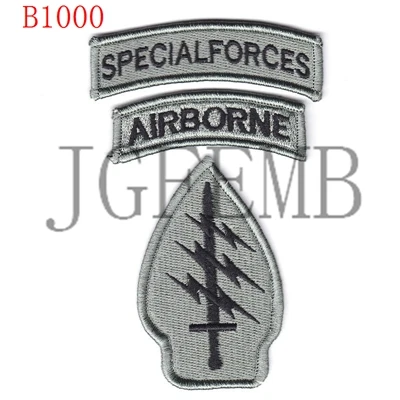B1000 Спецназ Молния и меч боевой тактика военный полный вышивка патч - Цвет: B1000