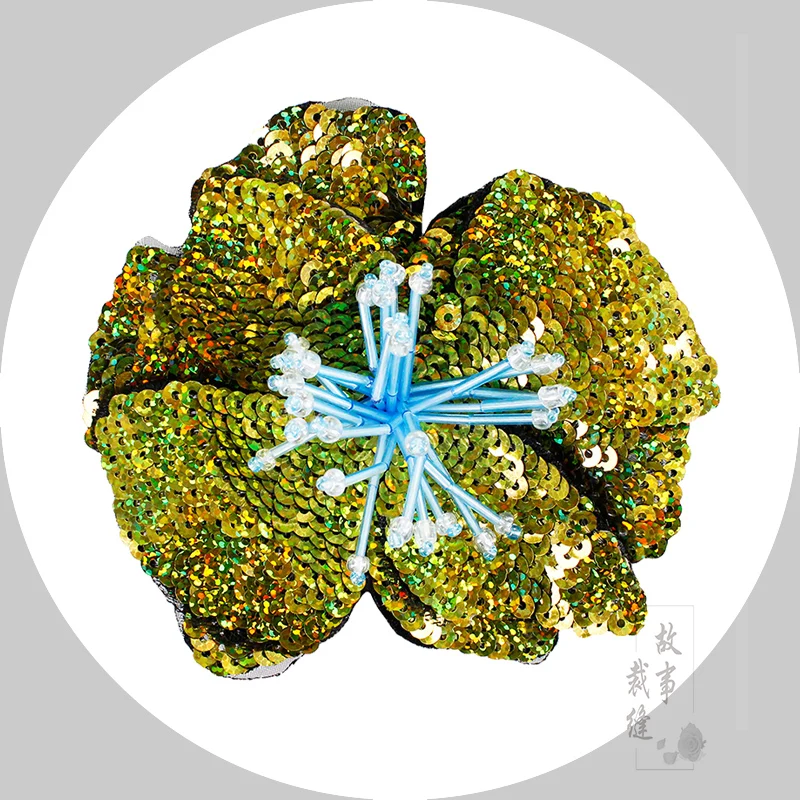 3D блёстки нашивка Цветы аппликация ручной работы ногтей бисера тканевая