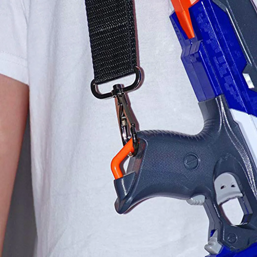 Черное детское игрушечное ружье пули плечевой ремень Ekind для игры Nerf пистолет