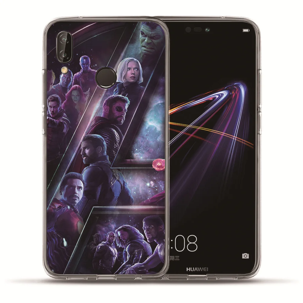 Чехол для Huawei P30 Pro P20 Lite Mate 20 lite 9 10 P10 Coque Marvel Мстители Железный человек роскошный