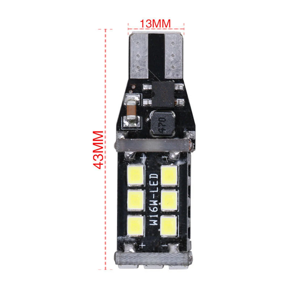 2 предмета в комплекте красного цвета T15 W16W 15SMD 2835 Светодиодный CANBUS без ошибок