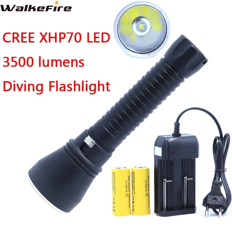 Фонарик XHP70 светодиодный 100 лм 26650 м с зарядным устройством|xhp70 flashlight|cree xhp70