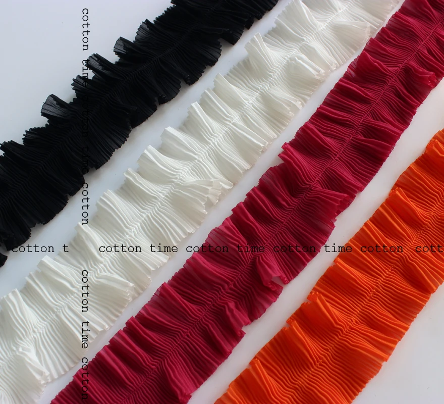 5 ярдов кружевная плиссированная кисточка с оборками приблизительно 6 см