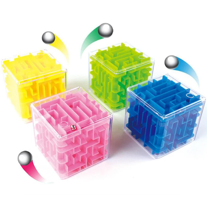 4 цвета/лабиринт magic cube головоломки 3D Мини Скорость Cube лабиринт rolling мяч игра