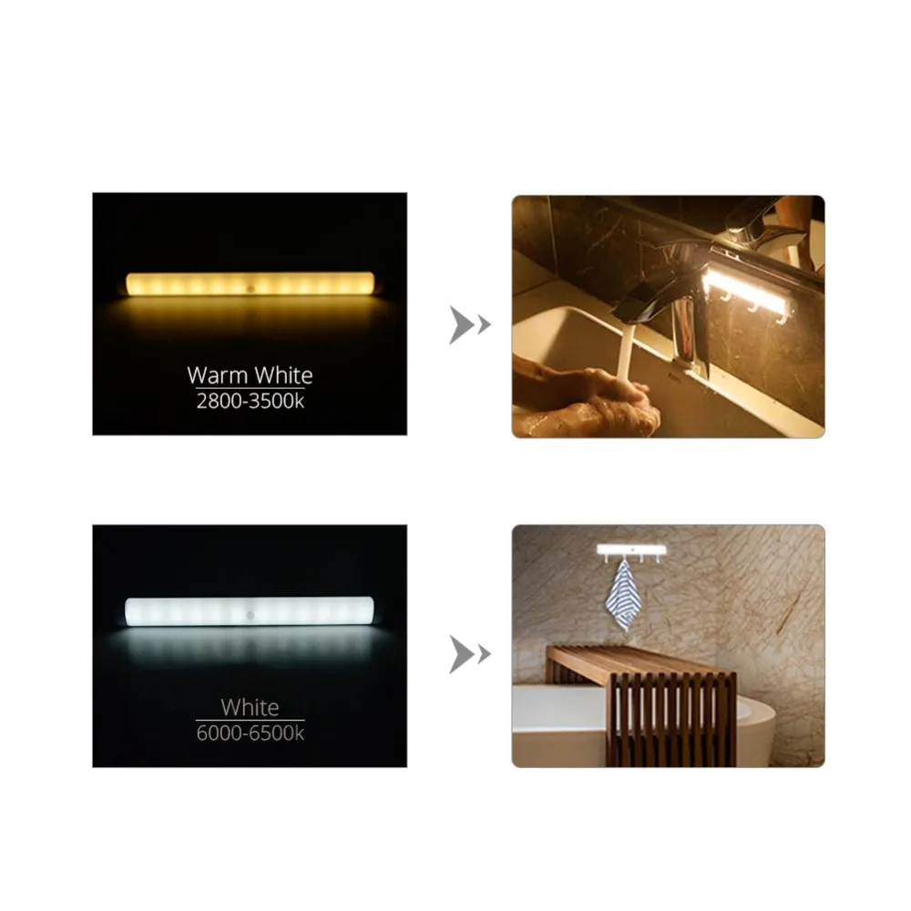 Беспроводной инфракрасный датчик движения светодиодный ночник шкаф освещение