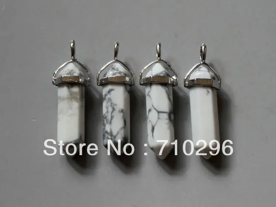 

wholesale10pcs/lot Natural Magnesite Howlite10x32mm Gem stone Point fashion jewelry pendants