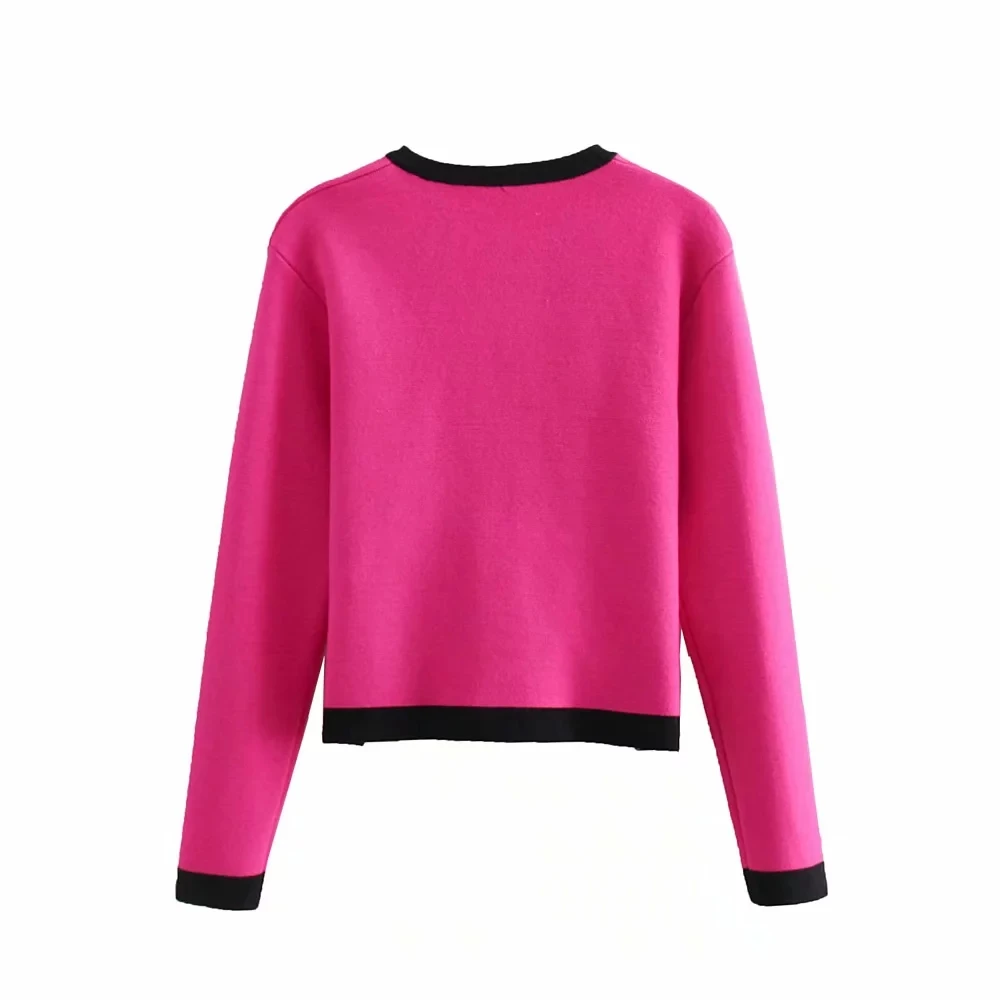 2018 Autumn Fashion Women Zipper Design Cardigan Sweaters Contrast Color Long Sleeve Sweater Cardigans BB494 |
