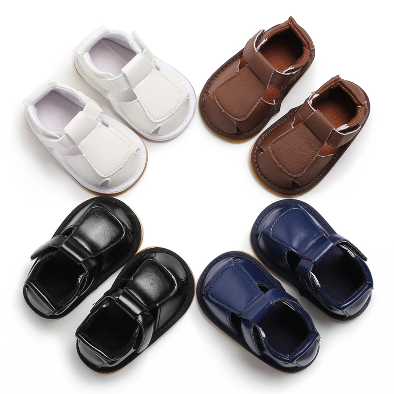 Летняя детская обувь для новорожденных мальчиков сандалии из искусственной кожи