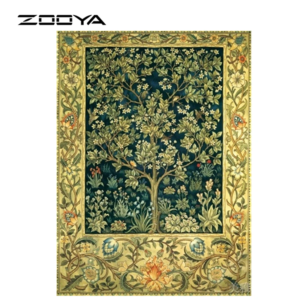 3D Алмазная живопись растительный холст написанный маслом ручной работы спицы