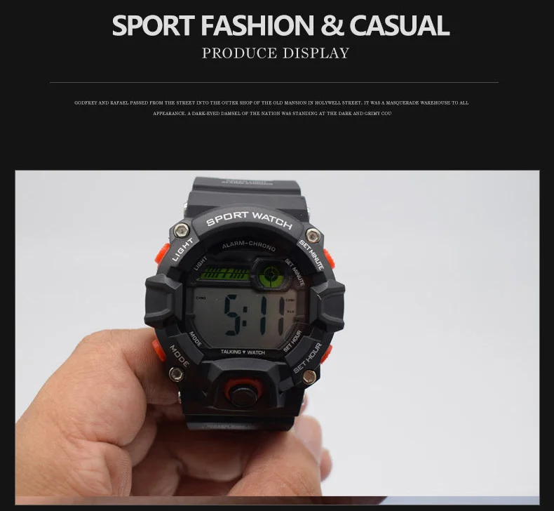 Bounabay водонепроницаемые наручные электронные автоматические часы для мужчин