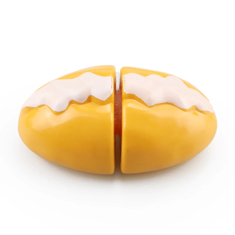 cream bread Children Kitchen Cutting Toys Pizza Hamburger Bread Fast Food Pretend Play Plastic Miniature Food Girls Kids Education Toy Gift - Цвет: cream bread