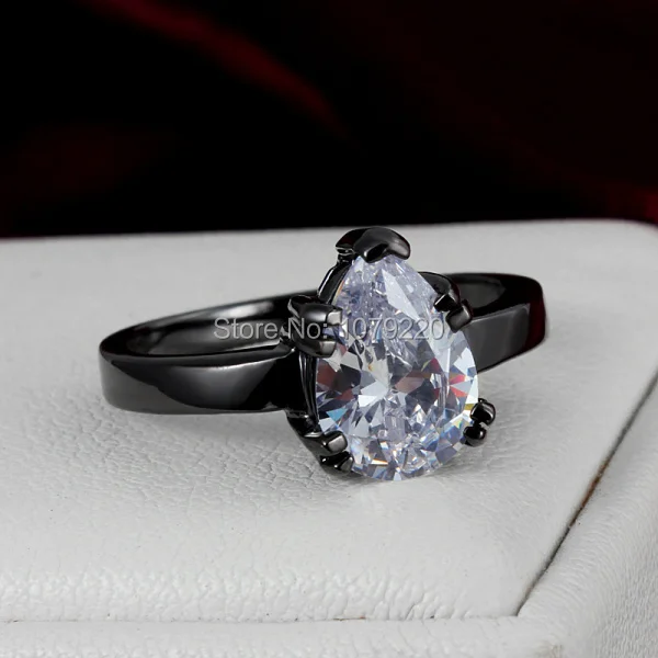 Овальные кольца в форме капли воды для женщин модные ювелирные изделия из