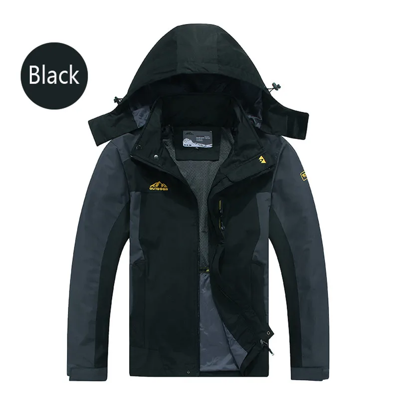 black Жутко и boror Большие размеры 5XL, 6XL, 7XL, 8XL мужские Куртки и пиджаки Повседневная jaqueta бренд мужской тонкие пальто мужчины туризма куртку для Водонепроницаемый одежда - Цвет: black