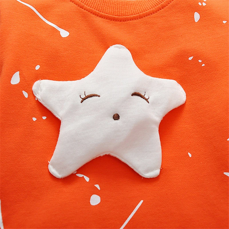 Детский хлопковый свитшот с принтом звезд 4 цвета | Мать и ребенок