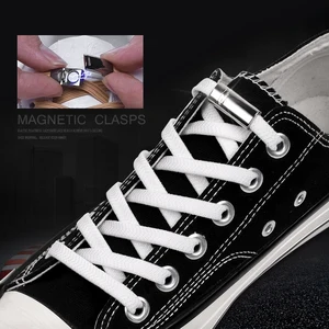 Эластичные шнурки для обуви, магнитные, без завязывания, для детей и взрослых, 1 секунда, креативные, быстрые, без завязывания