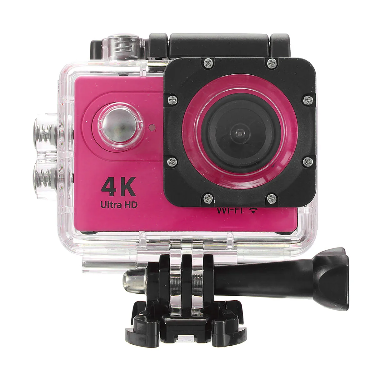 Розовый U ltra HD 4K экшн-камера, Wi-Fi, видеокамера, 170 градусов, Спортивная камера, 2 дюйма, водонепроницаемая Спортивная камера pro 1080 P, 30 кадров в секунду - Цвет: Розовый