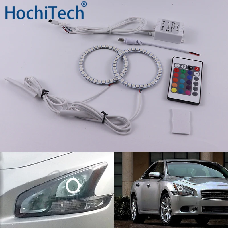 Для Nissan Maxima 2010 2011 2012 Многоцветный комплект светодиодов глаза ангела RGB Halo кольца