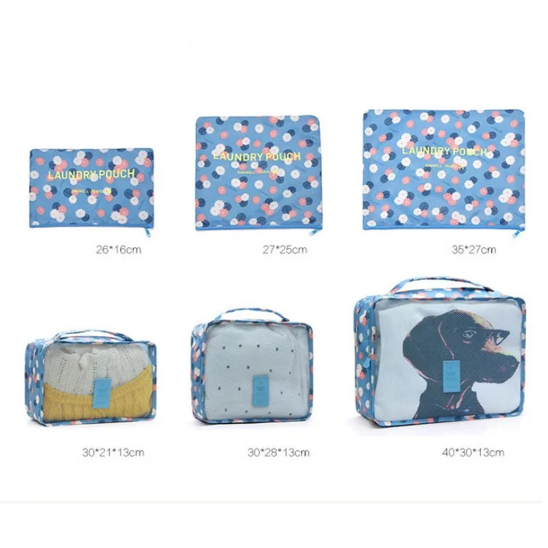 6 шт./компл. дорожная сумка для багажа аккуратная Одежда Органайзер разделитель