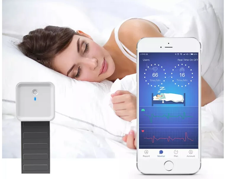 Умный Bluetooth монитор сна ЭКГ пульсометр респираторный мониторинг нагрудный ремень датчик давления с приложением трекер качества сна