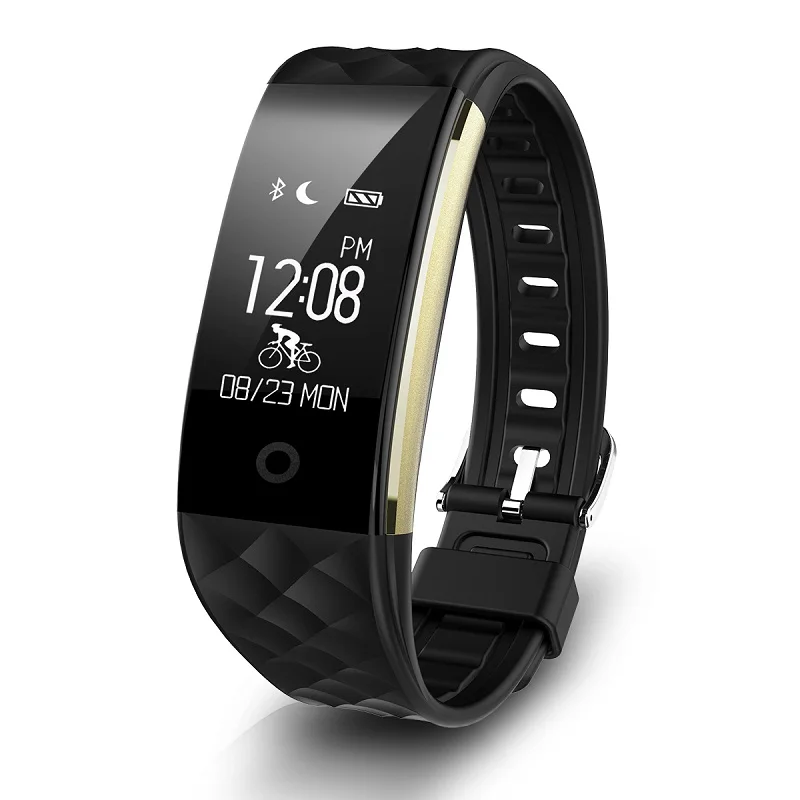 Black Diggro S2 умный Браслет монитор сердечного ритма IP67 спортивный фитнес-браслет трекер Bluetooth для Android IOS PK miband 2 - Цвет: Black