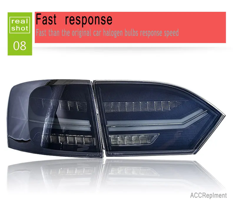 4 шт. автомобильный Стайлинг для VW Jetta задний светильник s 2012- для Jetta светодиодный задний фонарь+ сигнал поворота+ тормоз+ задний светодиодный светильник
