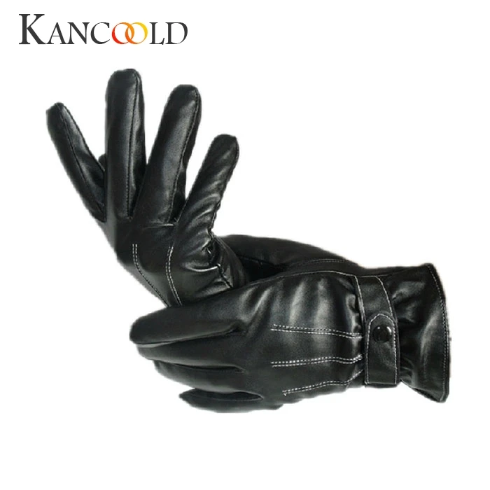 

KANCOOLD Gloves Mens Luxurious PU Leather Winter Super Driving Warm Gloves Cashmere high quality casual gloves men 2018NOV23
