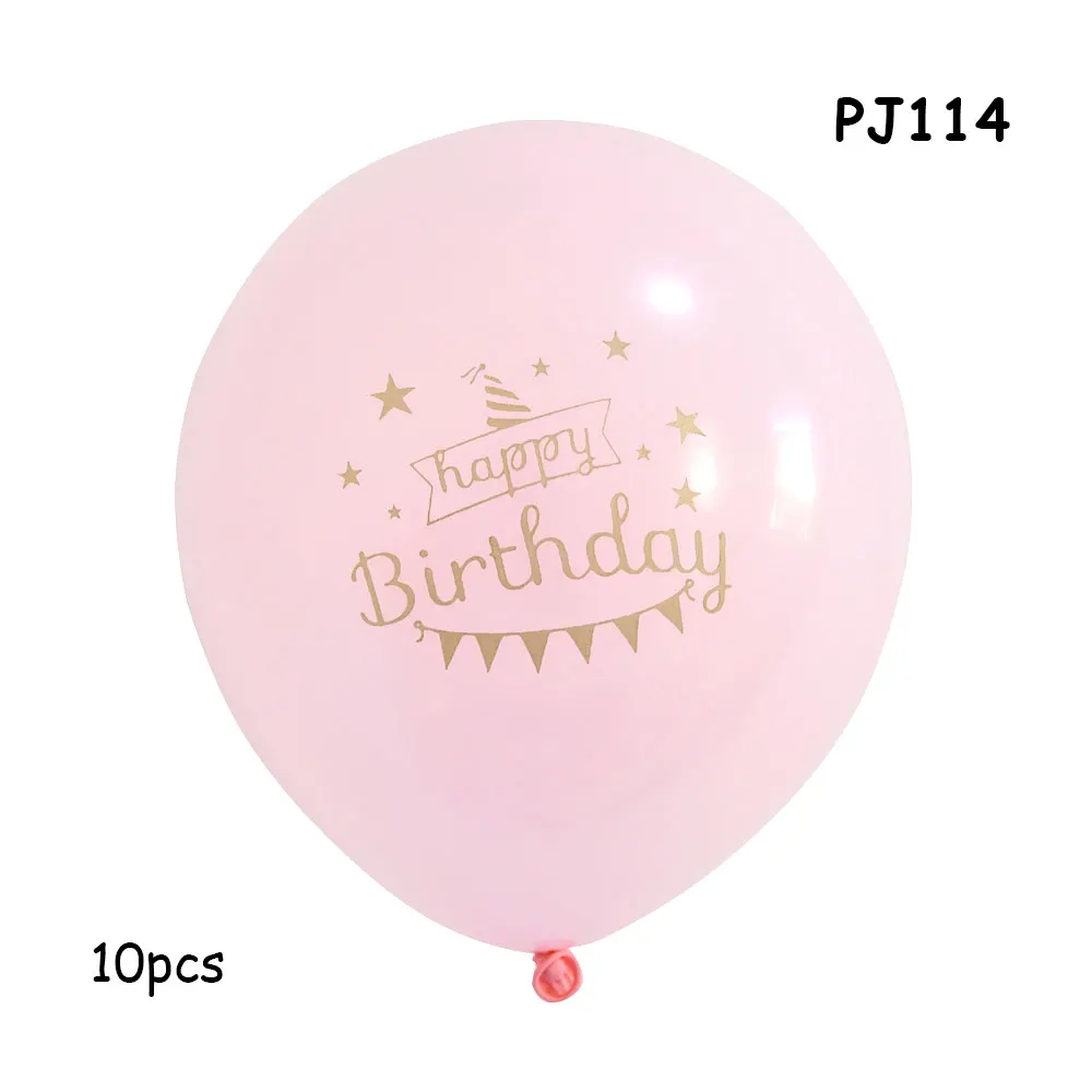 PJ114 10 шт., воздушные шары с золотым сердцем для девочек, белые, розовые, свадебные конфетти для воздушного шара, шары для вечеринки в честь Дня Рождения - Цвет: PJ114