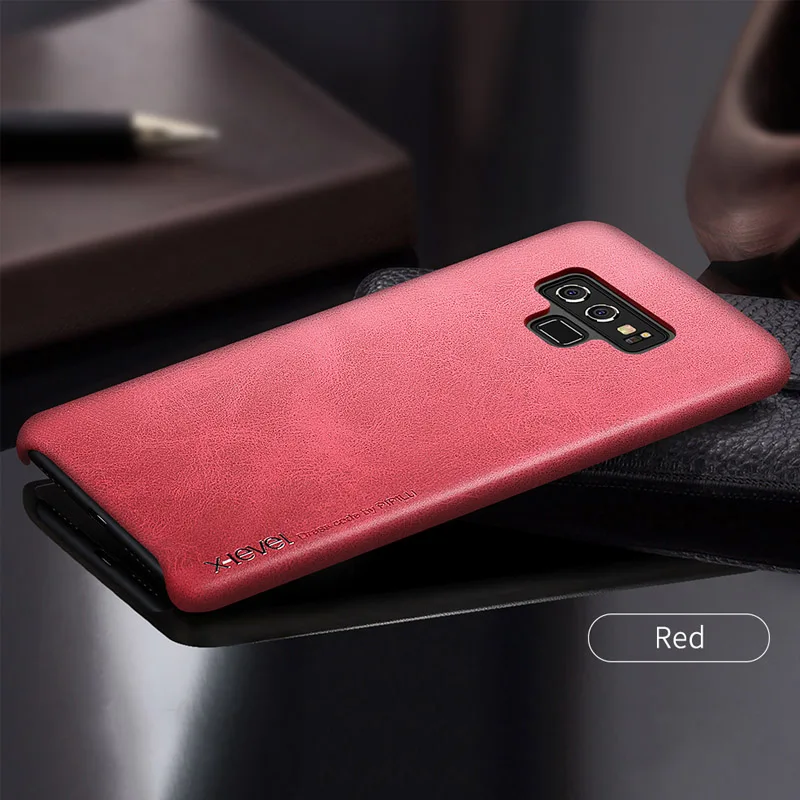 Red X-Level для samsung Galaxy Note 9 чехол, роскошный тонкий винтажный защитный чехол из искусственной кожи, чехол для телефона для Note 9, задняя крышка - Цвет: Red