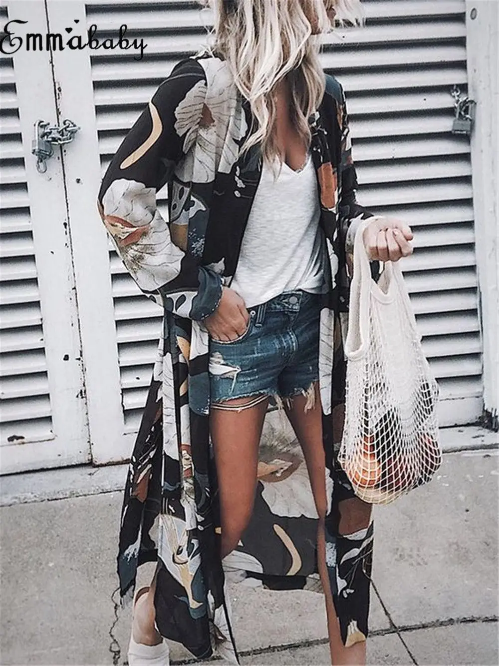 2018 Новый шифоновый кардиган Пляжная блузка Солнцезащитная одежда женская