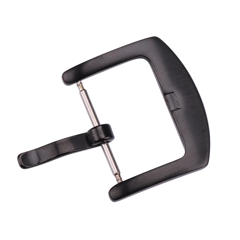 Wholesale 18 20 22 24mm 316L Stainless Steel Watch Band Buckle Black Brushed Men Strap Watchbands Clasp Accessories