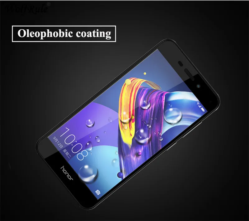 Protector de pantalla de cristal templado para Huawei, Protector de pantalla de vidrio templado antipolvo para Huawei V9 Play, cobertura completa, Honor 6c Pro, 2 uds.-2