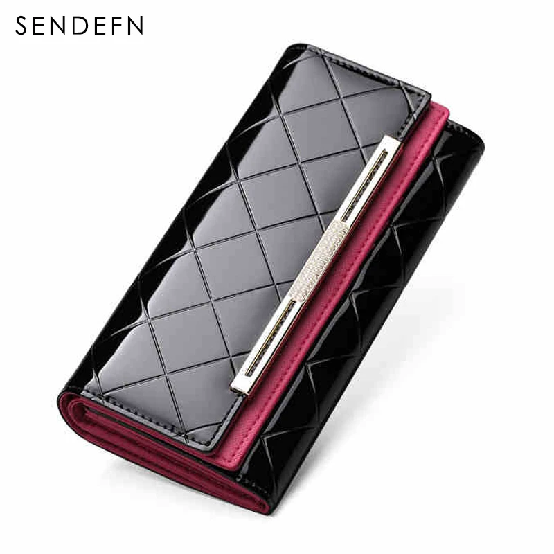 Sendefn кошелек Роскошный женский лакированной кожи клатч Леди партии Лидер продаж