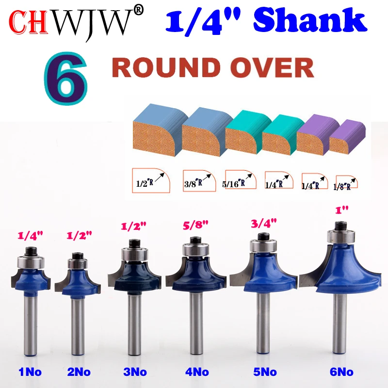 Набор фрез с хвостовиком 1/4 дюйма 1/2 3/8 5/16 дюйма|router bit set|tenon cutterrouter set |