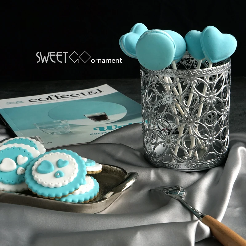 SWEETGO винтажный серебряный леденец держатель для горшка Кисть макияжа посуда