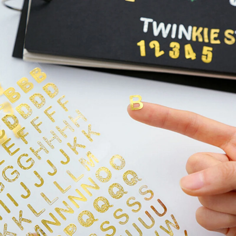 10 листов серебряные/Золотые буквы-Стикеры s детские А до З буквы-стикеры клейкие