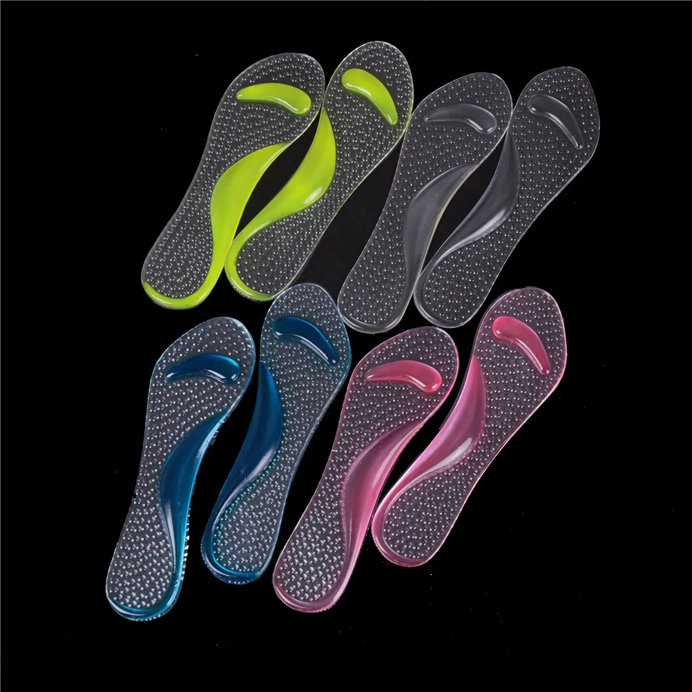 1 Pair Women Comfortable Silicone Gel Pads Shoes Insole Transparent Pad Non-Slip Arch Heel Cushion Support | Обувь