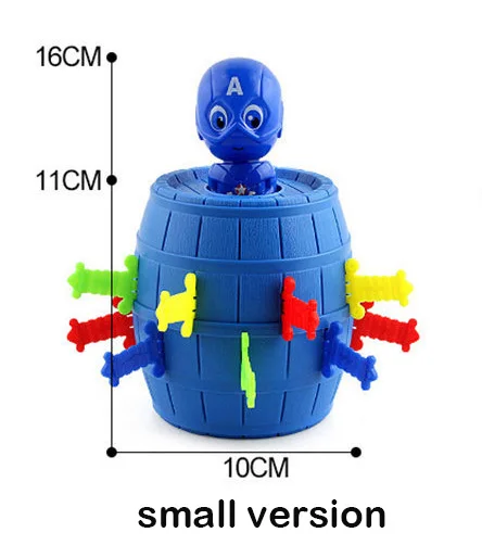 small version 2 Новейший детский Забавный гаджет супер герой Человек-паук игра "Пиратский бочонок" игрушки для детей Lucky Stab Pop Up Toy - Цвет: small version 2